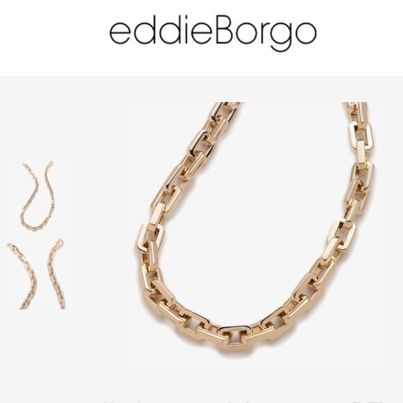 $425 NEW Eddie Borgo supra link necklace - 17” NEW - Picture 1 of 5